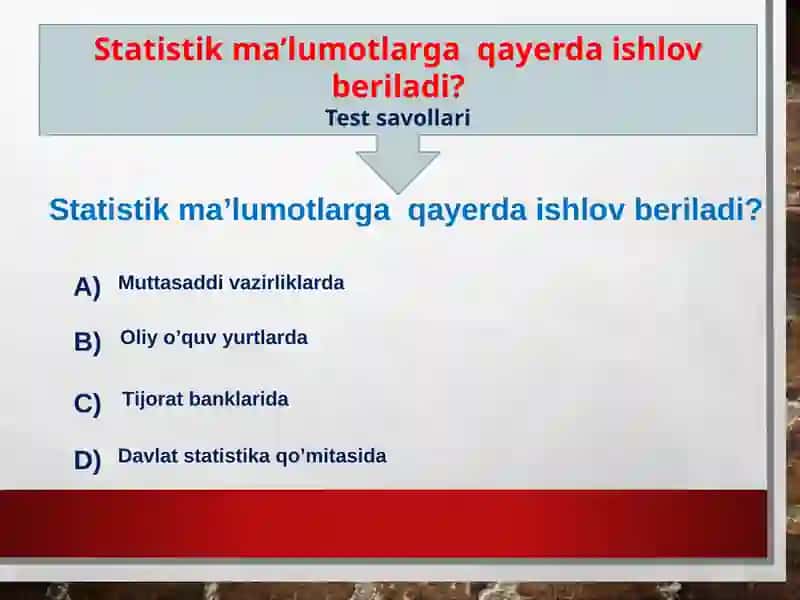 Statistik jamlash va guruhlash 4