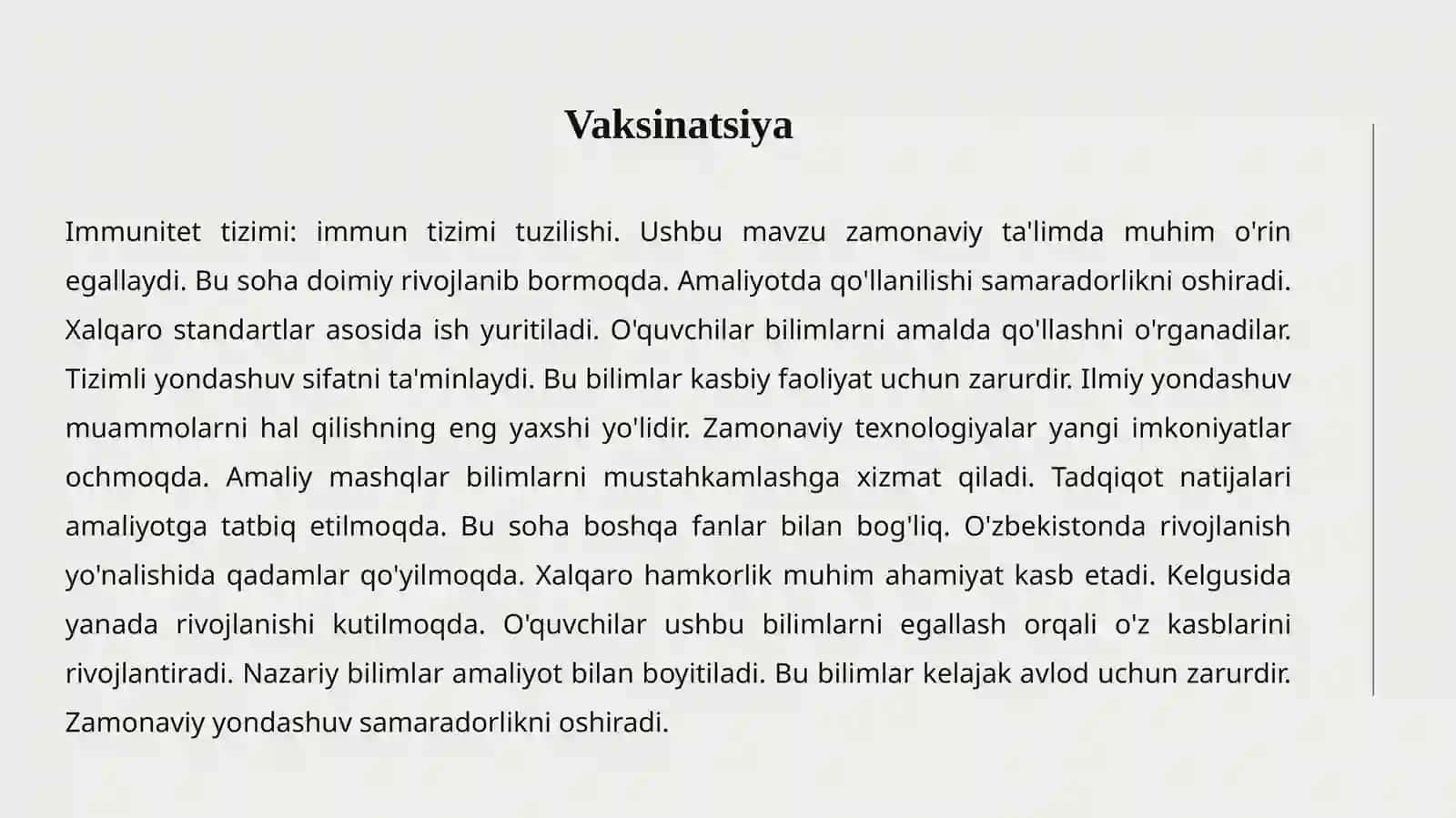 IMMUNITET MUSTAHLAMLASH 4
