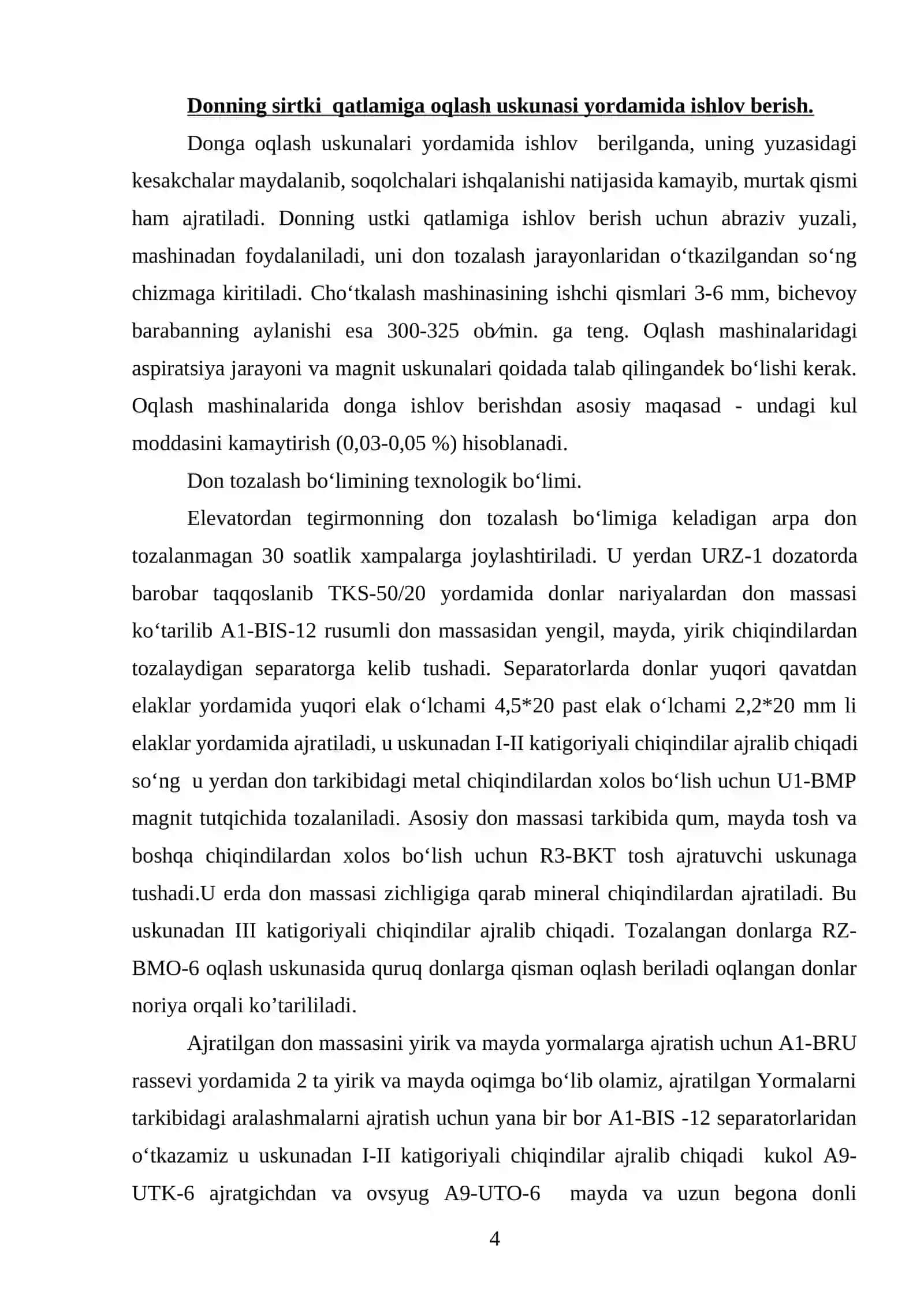 Yormabop don partiyalari uchun texnologik uskunalar 4