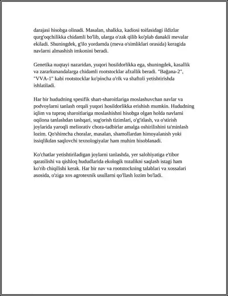 DANAKLI MEVALARNI YETISHTIRISH VA ULARGA SHAKL BERISH TEXNOLOGIYASI 4