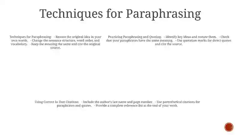 Practicing Paraphrasing And Quoting 4