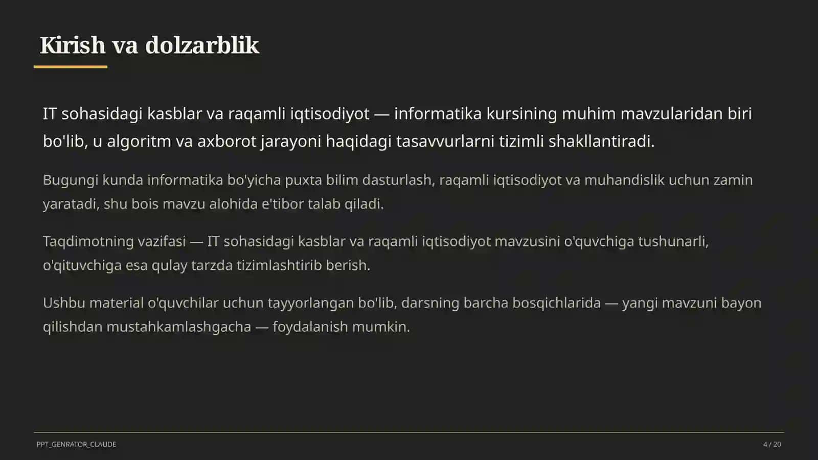 IT sohasidagi kasblar va raqamli iqtisodiyot (11-sinf) 4