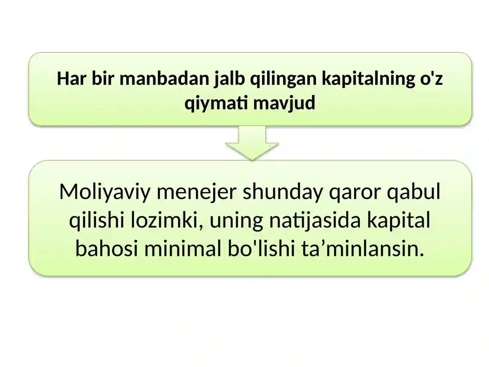 KAPITAL BAHOSI VA KOMPANIYA BIZNES QIYMATI 4