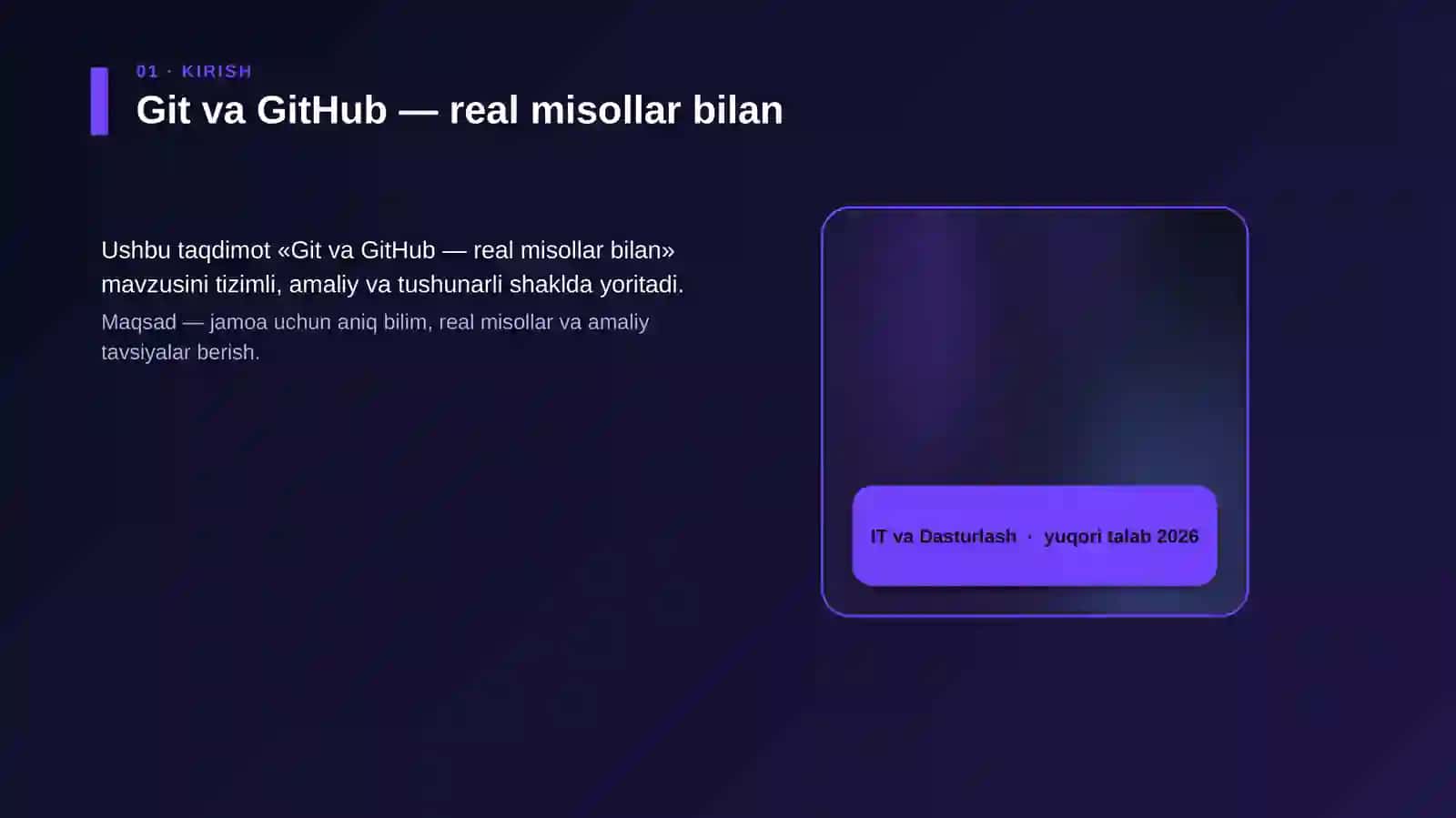 Git va GitHub — real misollar bilan 4
