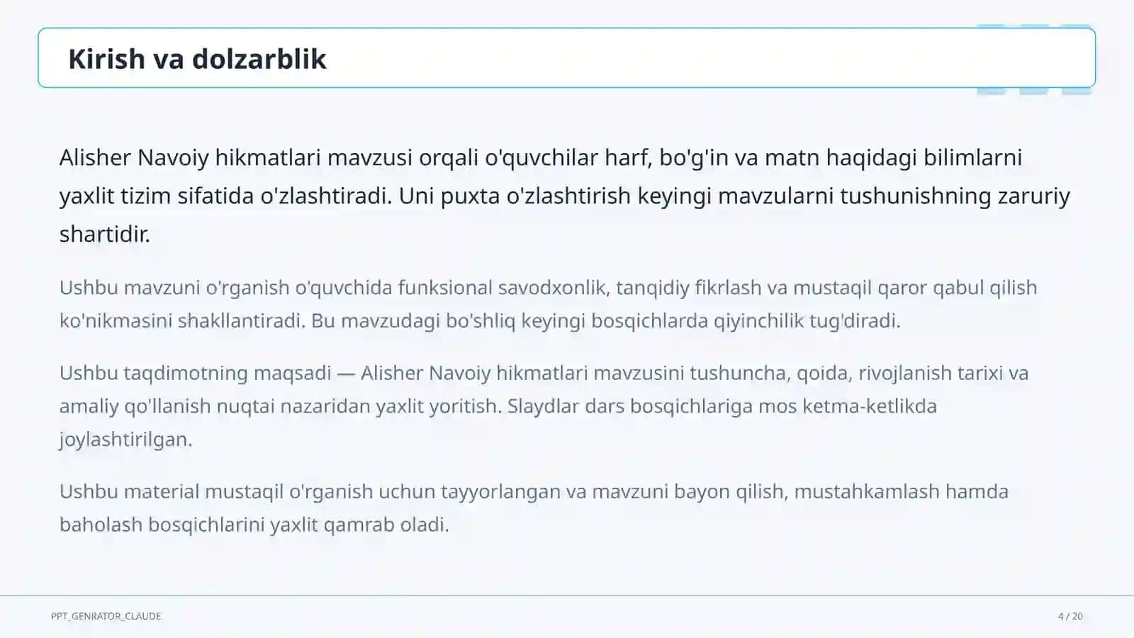 Alisher Navoiy hikmatlari (3-sinf) 4