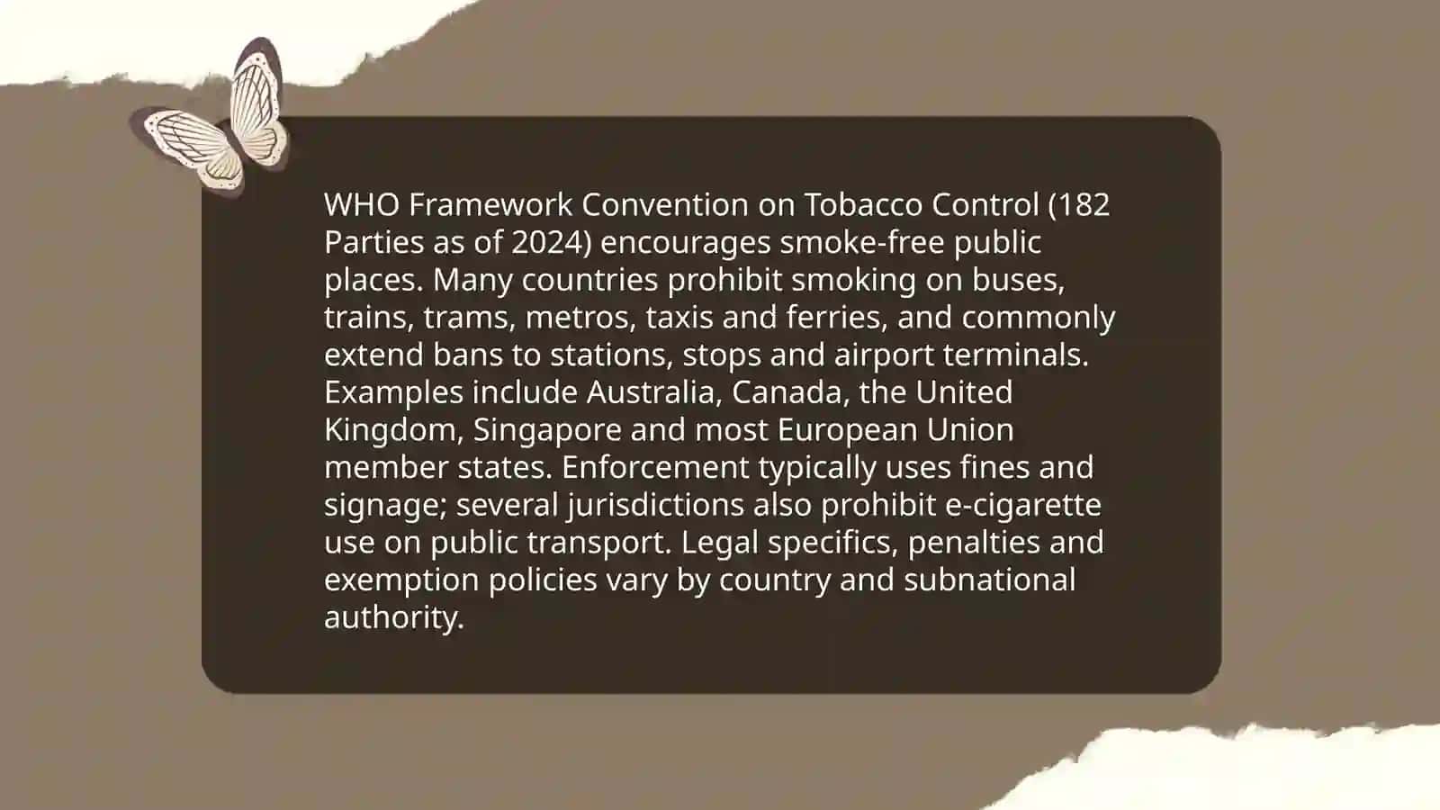 Smoking restrictions in different countries 4