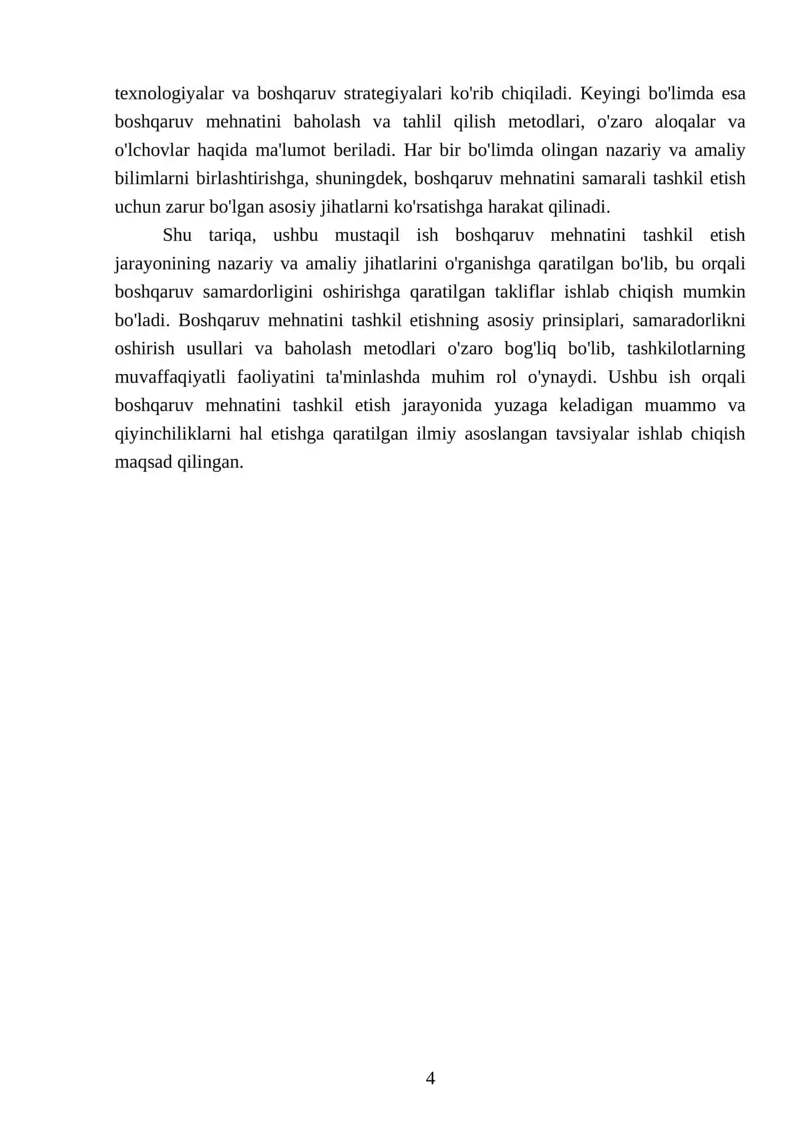 Boshqaruv mehnatini tashkil etish 4