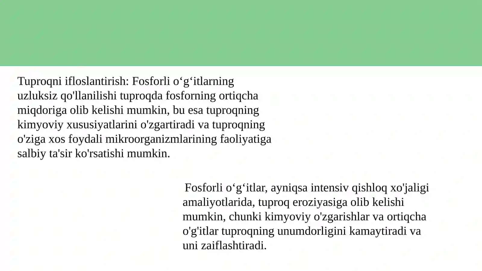 Fosforli o’g’itlarning ekalogik ro’li 4