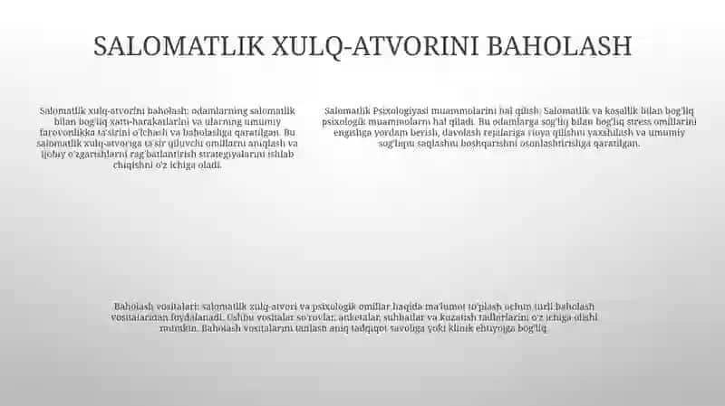 Salomatlik Psixologiyasi Muammolarini Hal Qilish 4