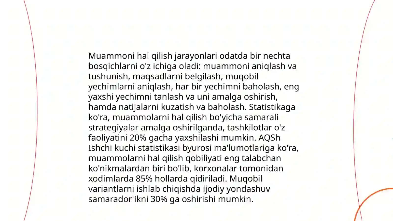 EGMA xalqaro baholash dasturida matematik mulohaza yuritish va muammoni hal qilish (modellashtirish) orasidagi bogʻlanish sikli 4