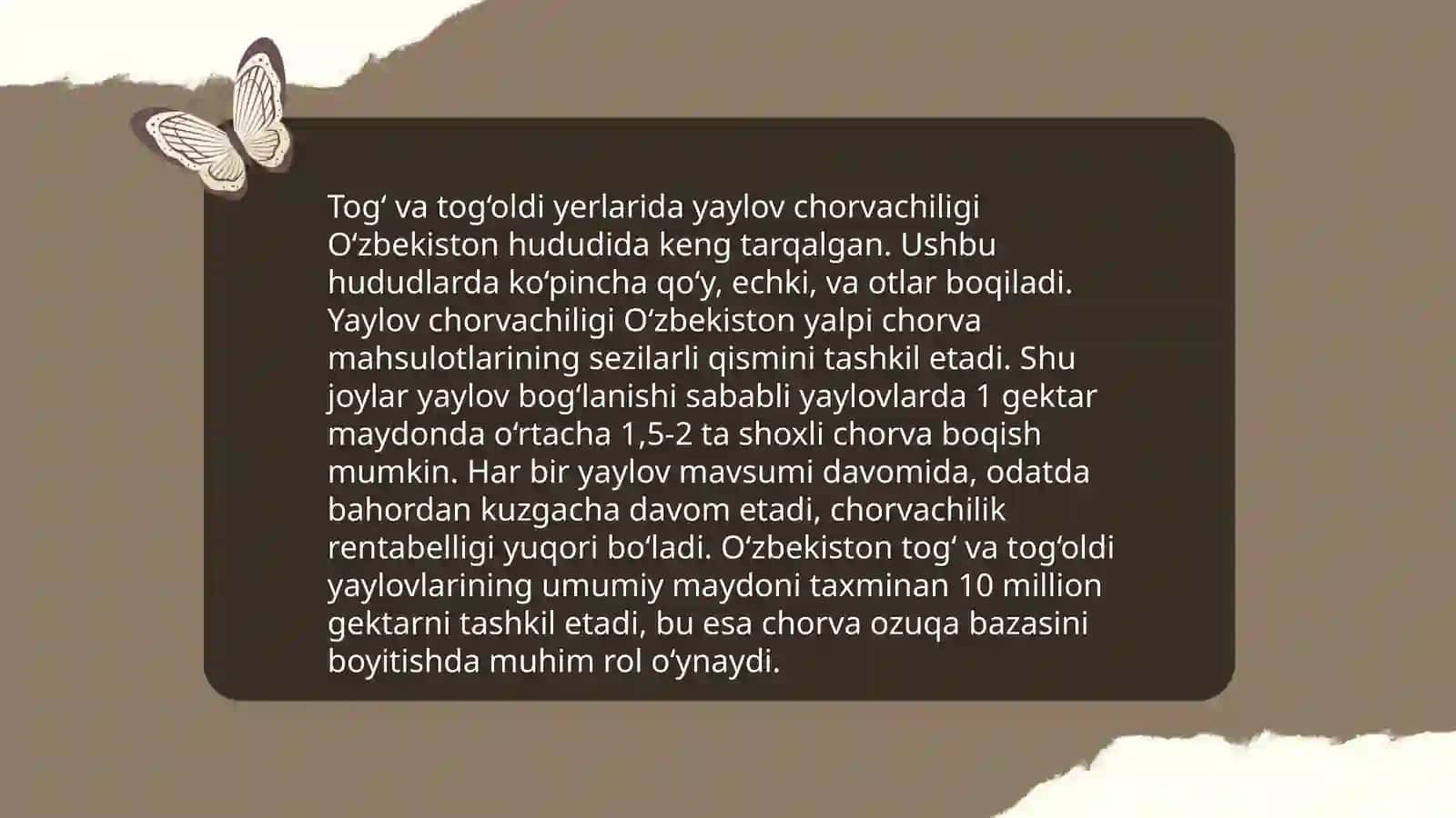 Togʻli hududlarda qishloq xoʻjaligi rivoji 4