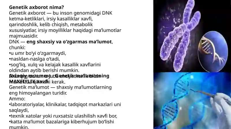 Tibbiy genetika va gen injeneriyalarining axloqiy jihatlari 4