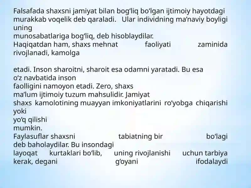 SHAXS MA’NAVIYATINING SHAKLLANISHIDA IJTIMOIY MUHIT VA DAVR RUHINING TA’SIRI 4