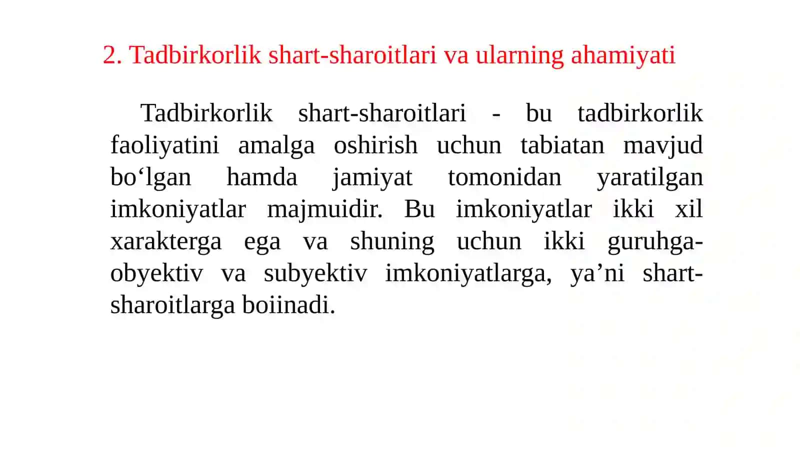Tadbirkorlik Muhiti 4
