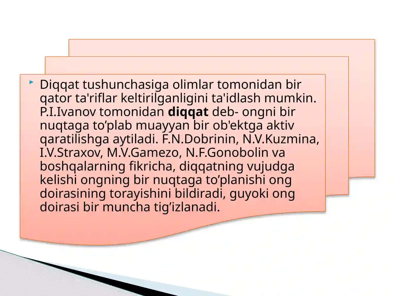 Diqqatni boshqa psixik hodisa va jarayonlar orqali taqqoslash 4
