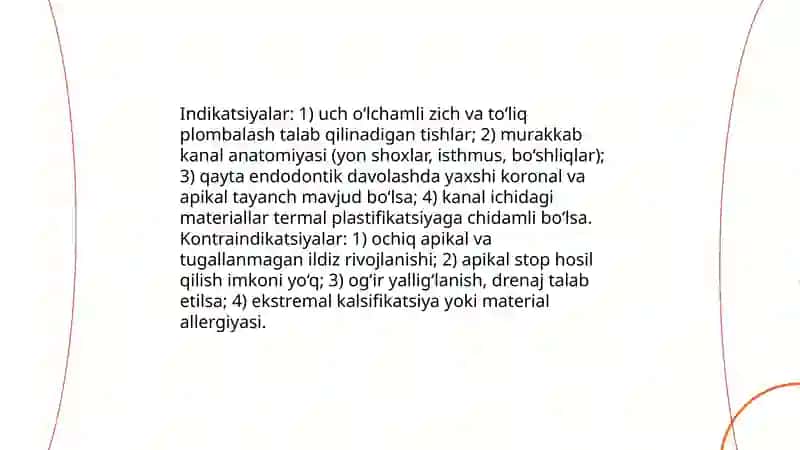 Termofil usulda plombalash 4