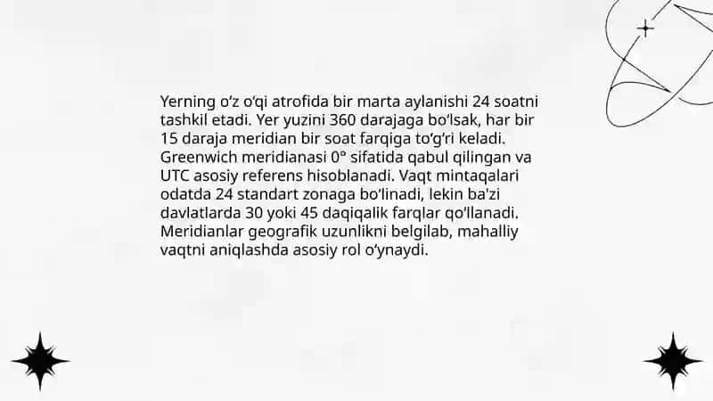 Yerning o‘z o‘qi atrofida aylanishining geografik oqibatlari 4