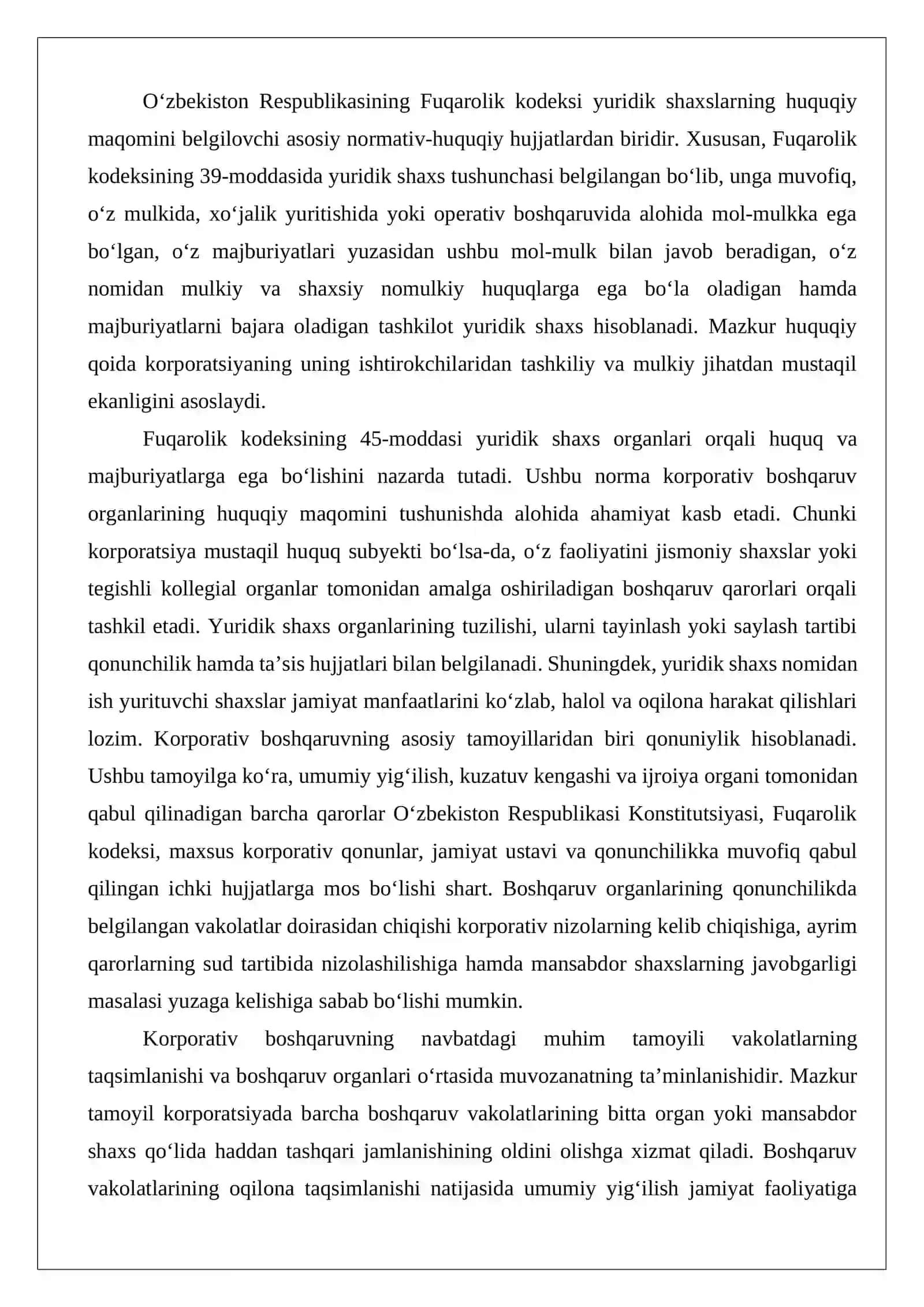 Korporatsiya boshqaruv organlarining vakolatlari umumiy yig‘ilish, kuzatuv kengashi va ijroiya organi o‘rtasidagi vakolatlar taqsimoti..docx 4
