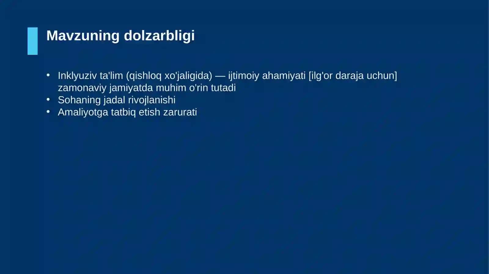 Inklyuziv ta'lim (qishloq xo'jaligida) — ijtimoiy ahamiyati [ilg'or daraja uchun] 4