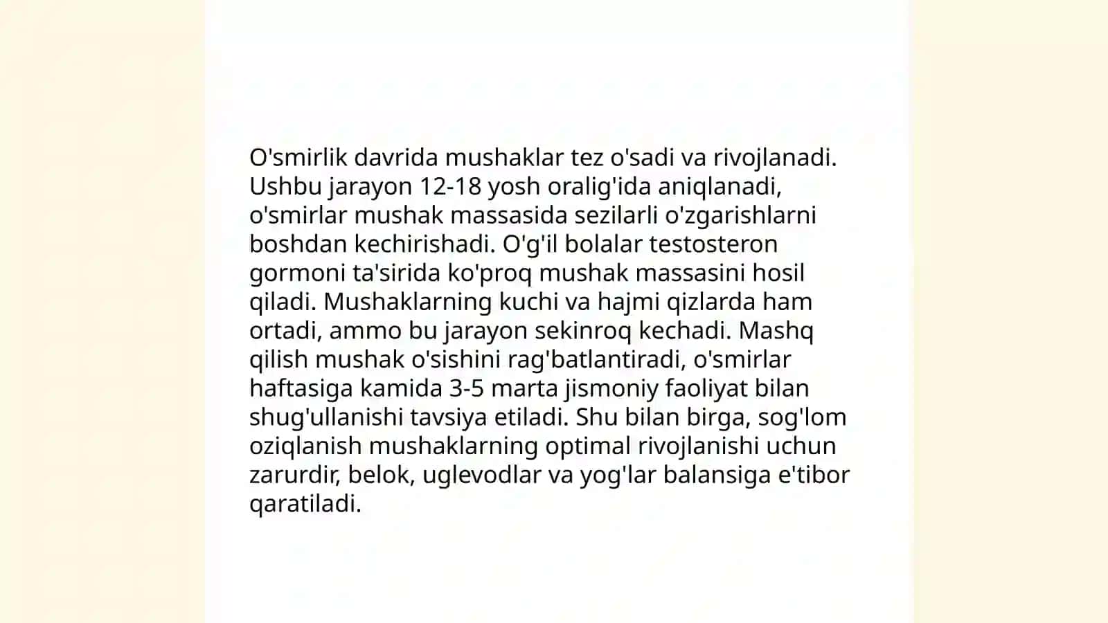 Muskullarning yoshga oid xususiyatlari va gigiyenasi 4