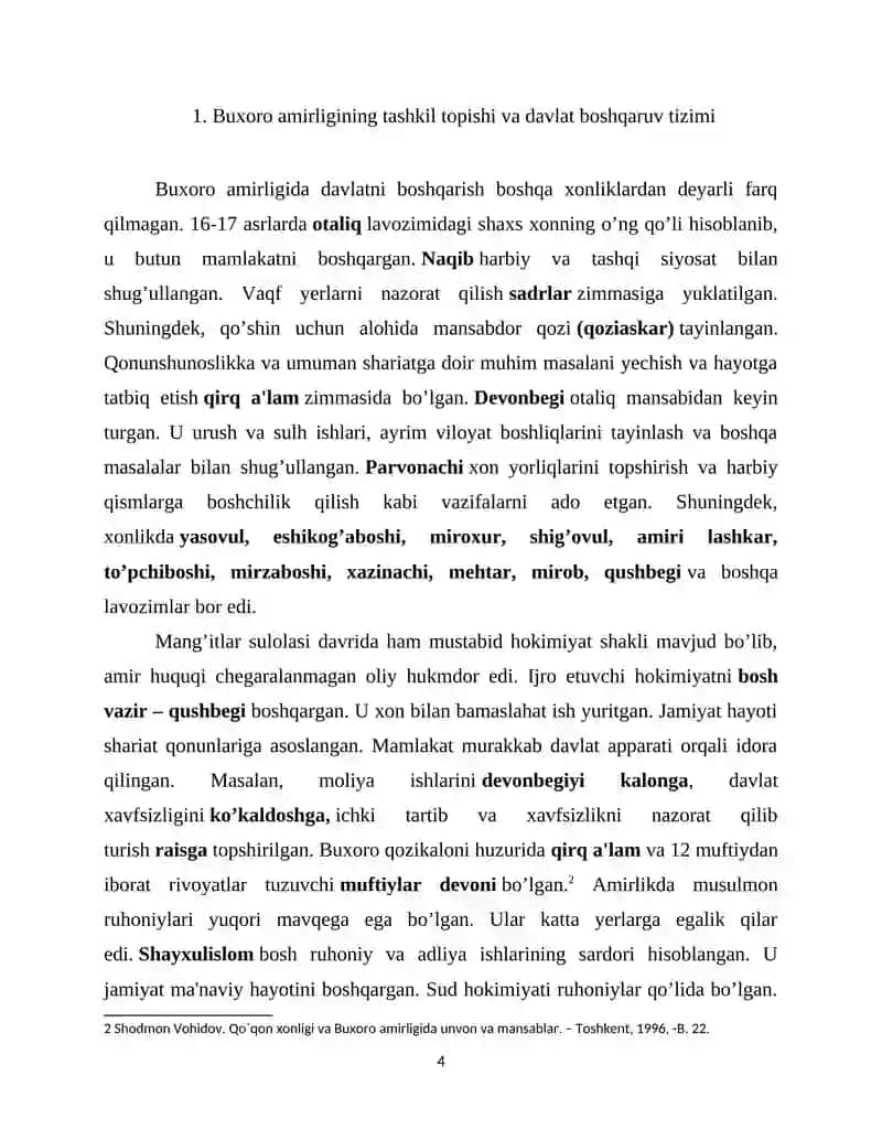 Buxoro Amiriliginin Davlati va Huquqi Tarixi 4