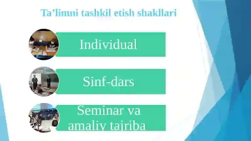 Ta’lim turlari va ta’limni tashkil etish shakllari ta'lim mazmuni 4