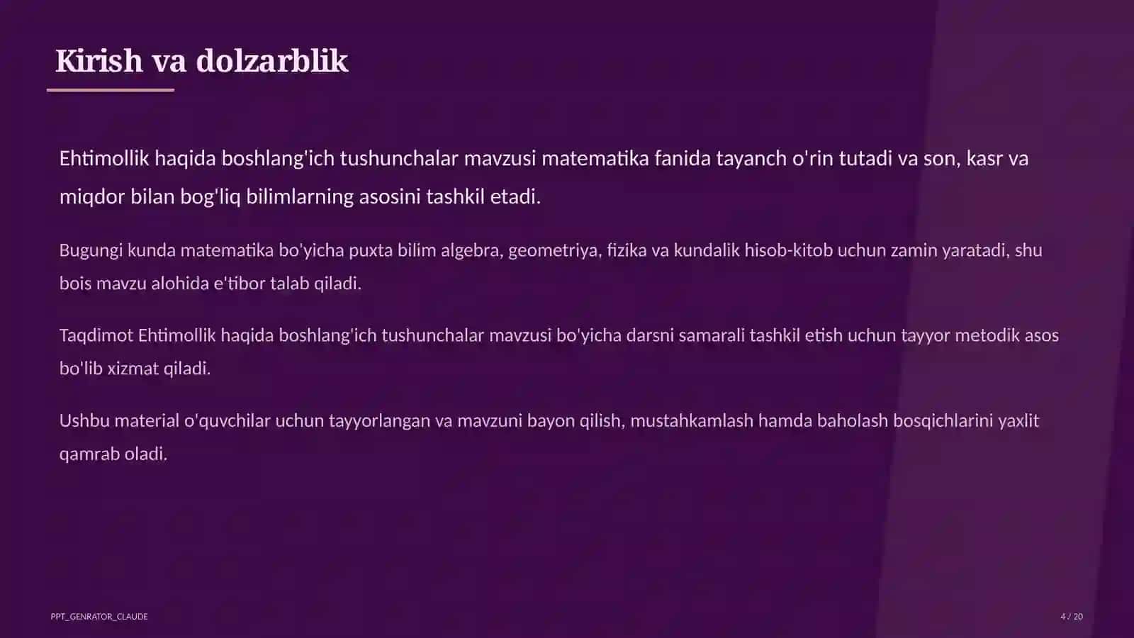 Ehtimollik haqida boshlang'ich tushunchalar (6-sinf) 4