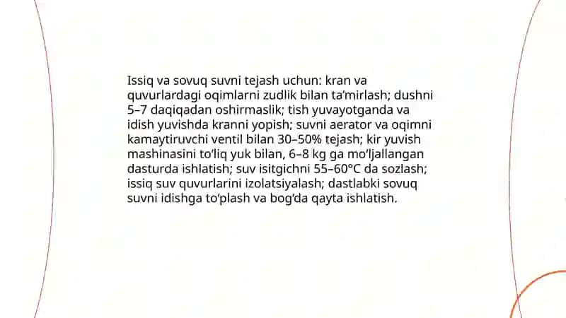 Uy joy xòjigini kamunal hizmatlaridan tògri foydalanish qoidalari 4