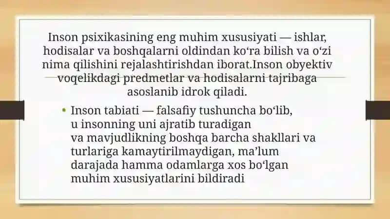 Inson psixikasining ijtimoiy tarixiy tabiati 4