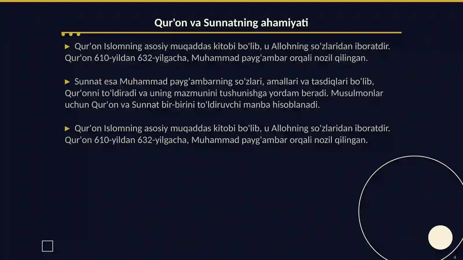 Islom Ta'limoti va Aqidaviy Yo'nalishlari 4