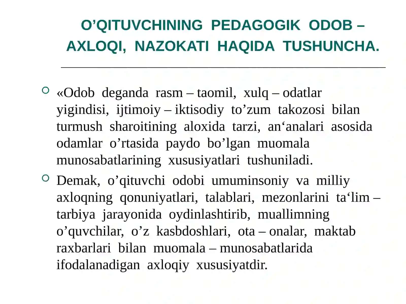 PEDAGOGIK NAZOKATNING MOHIYATI VA MAZMUNI 4