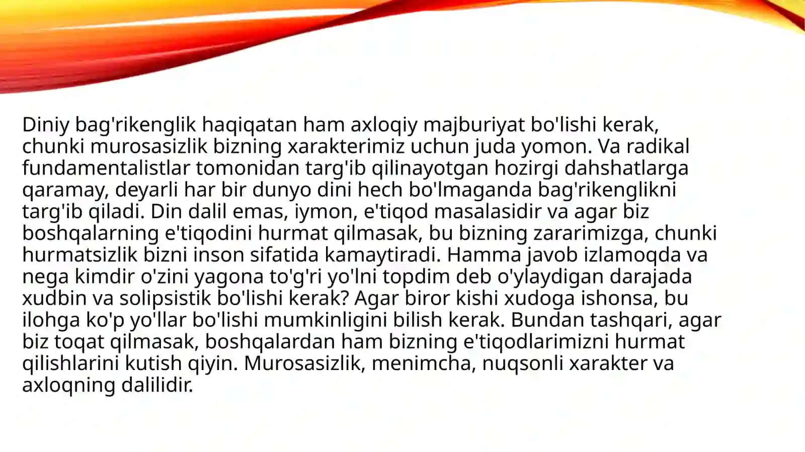 GLOBALLASHUV JARAYONIDAGI DINIY AQIDALAR VA YO’NALISHLAR 4