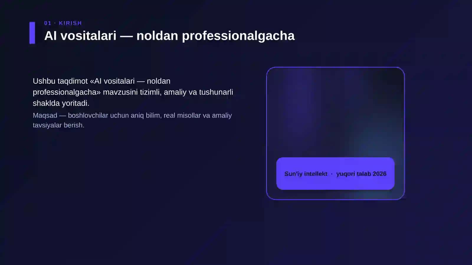 AI vositalari — noldan professionalgacha 4