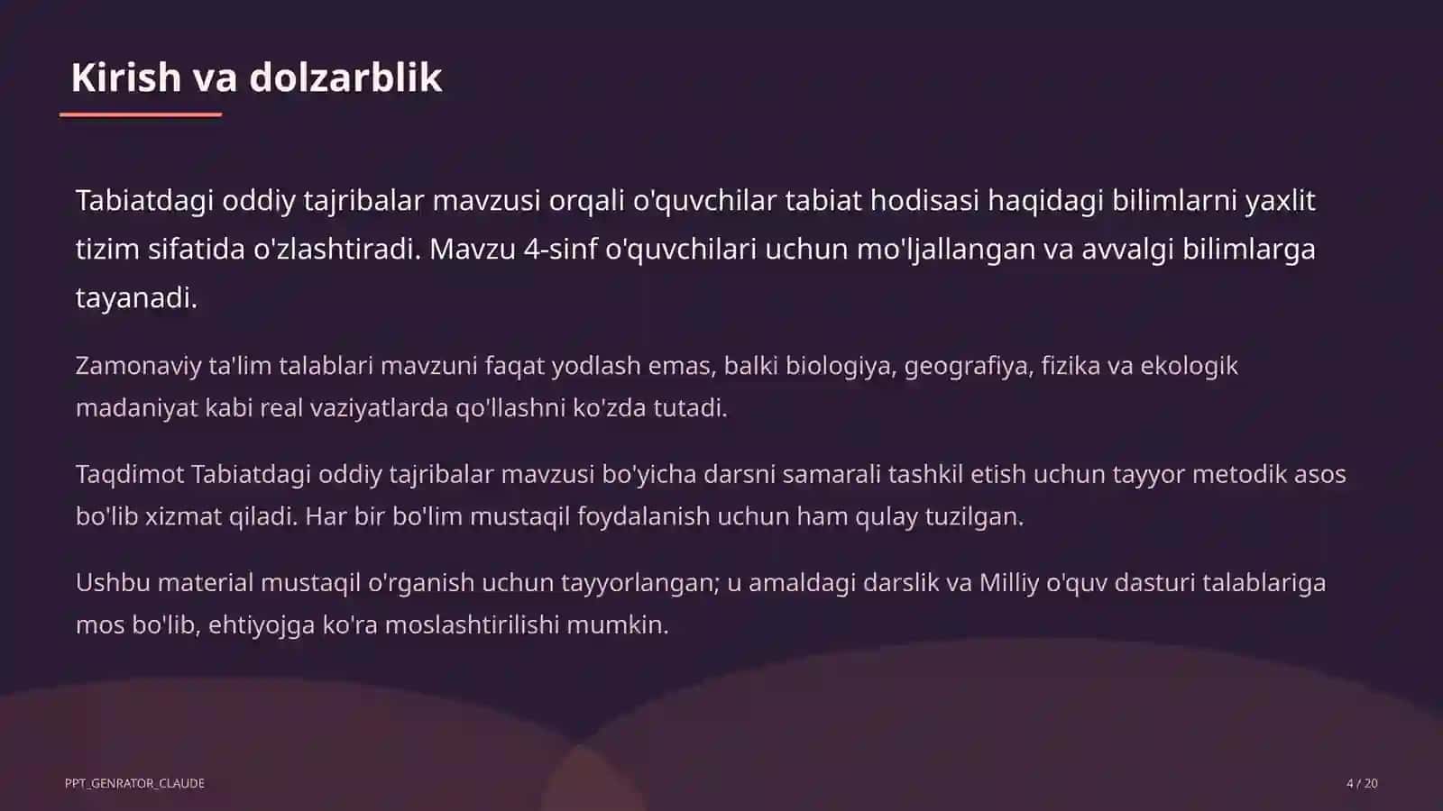Tabiatdagi oddiy tajribalar (4-sinf) 4