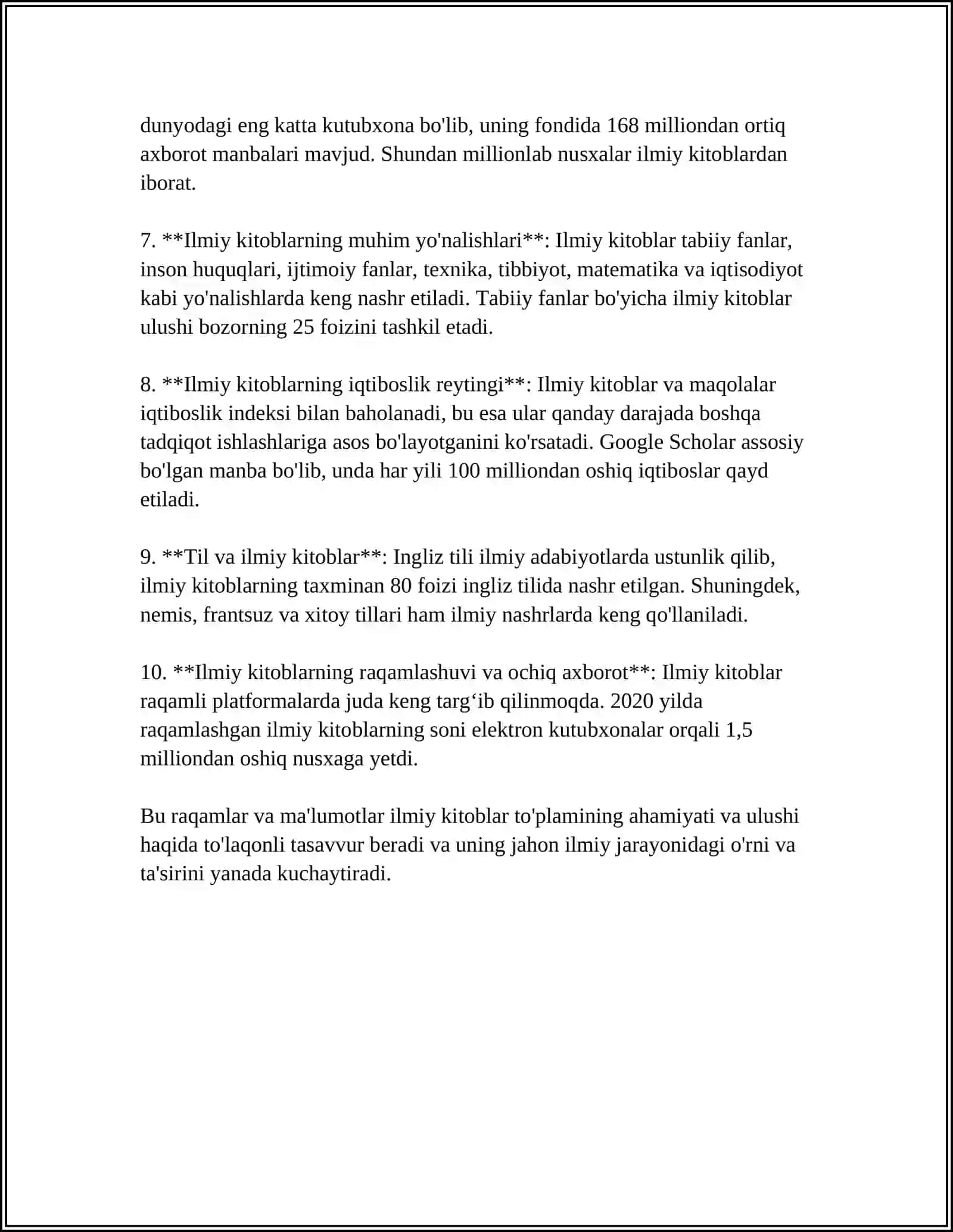 O'ZBEKISTON FANLAR AKADEMYASIGA QARASHLI BO'LGAN KUTUBXONALAR. ULARNING ASOSIY TUSHUNCHALARI VA FUNKTSIYALARI 4