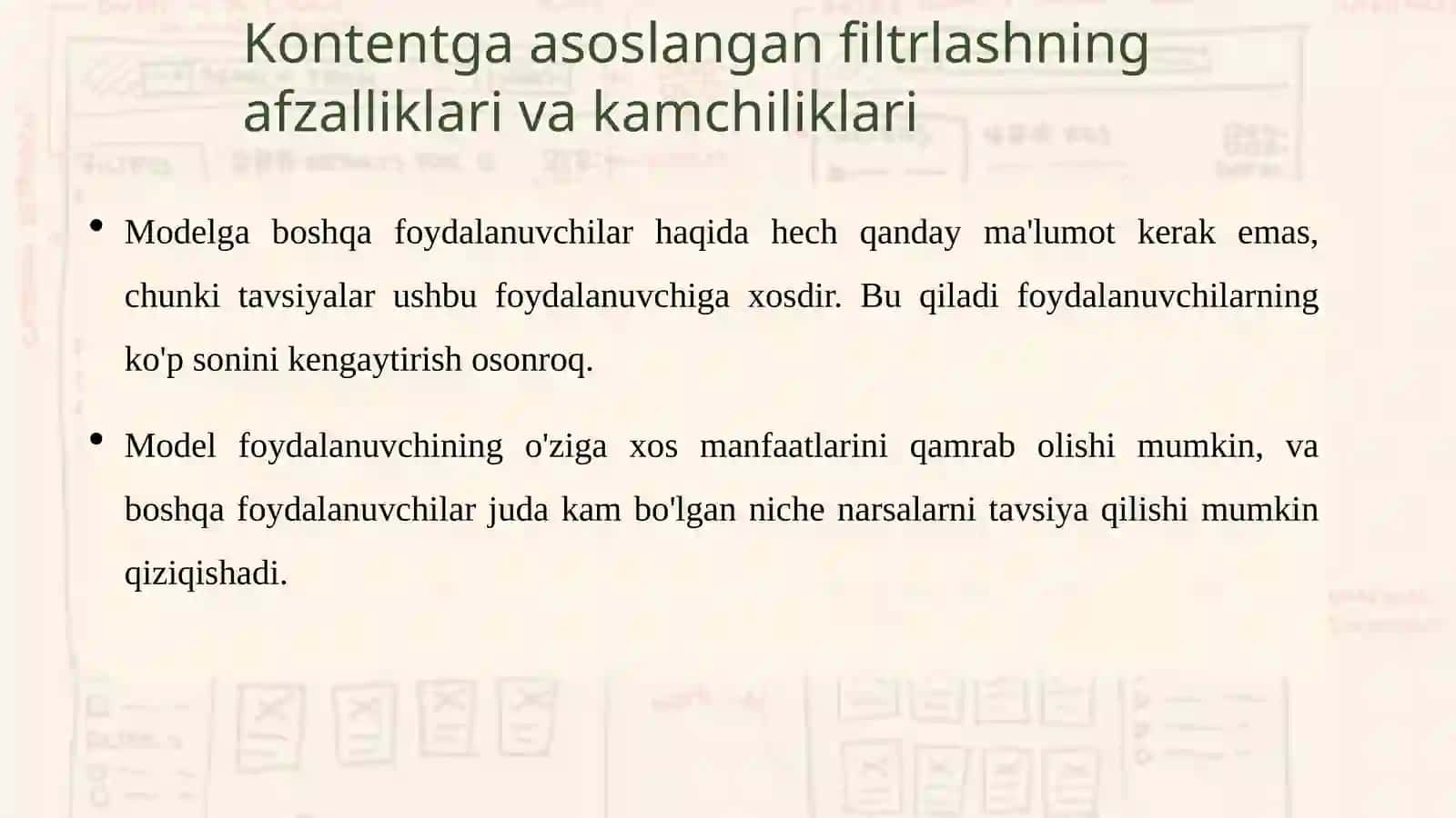 Kontentga asoslangan filtrlash 4