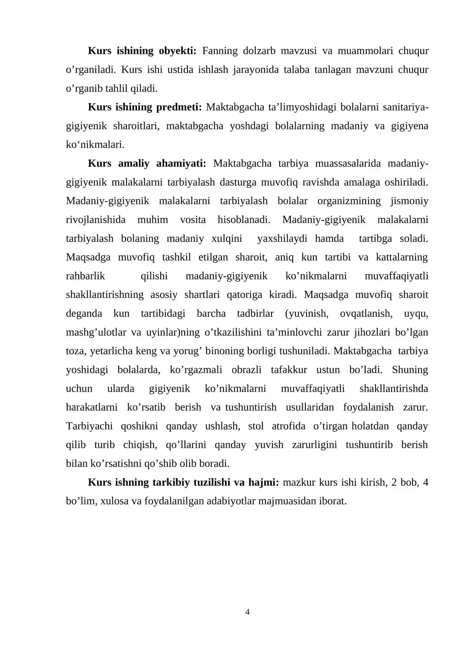 Maktabgacha taʼlim muassasalarida sanitar epidemiologik rejimni taʼminlash sanitariya qoida va meʼyorlari KURS ISHI 4