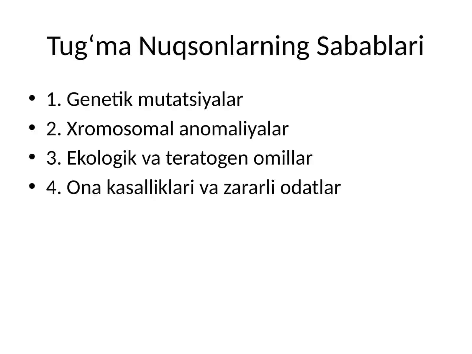 Umumiy Tug‘ma Nuqsonlarning Zamonaviy Diagnostikasi 4