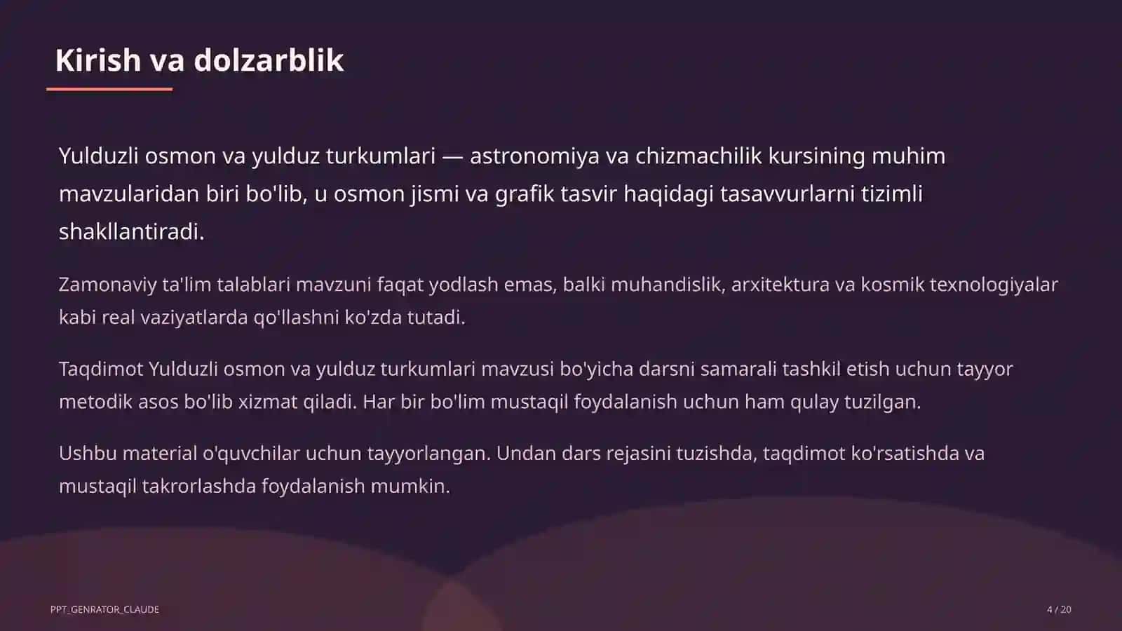 Yulduzli osmon va yulduz turkumlari (8-sinf) 4