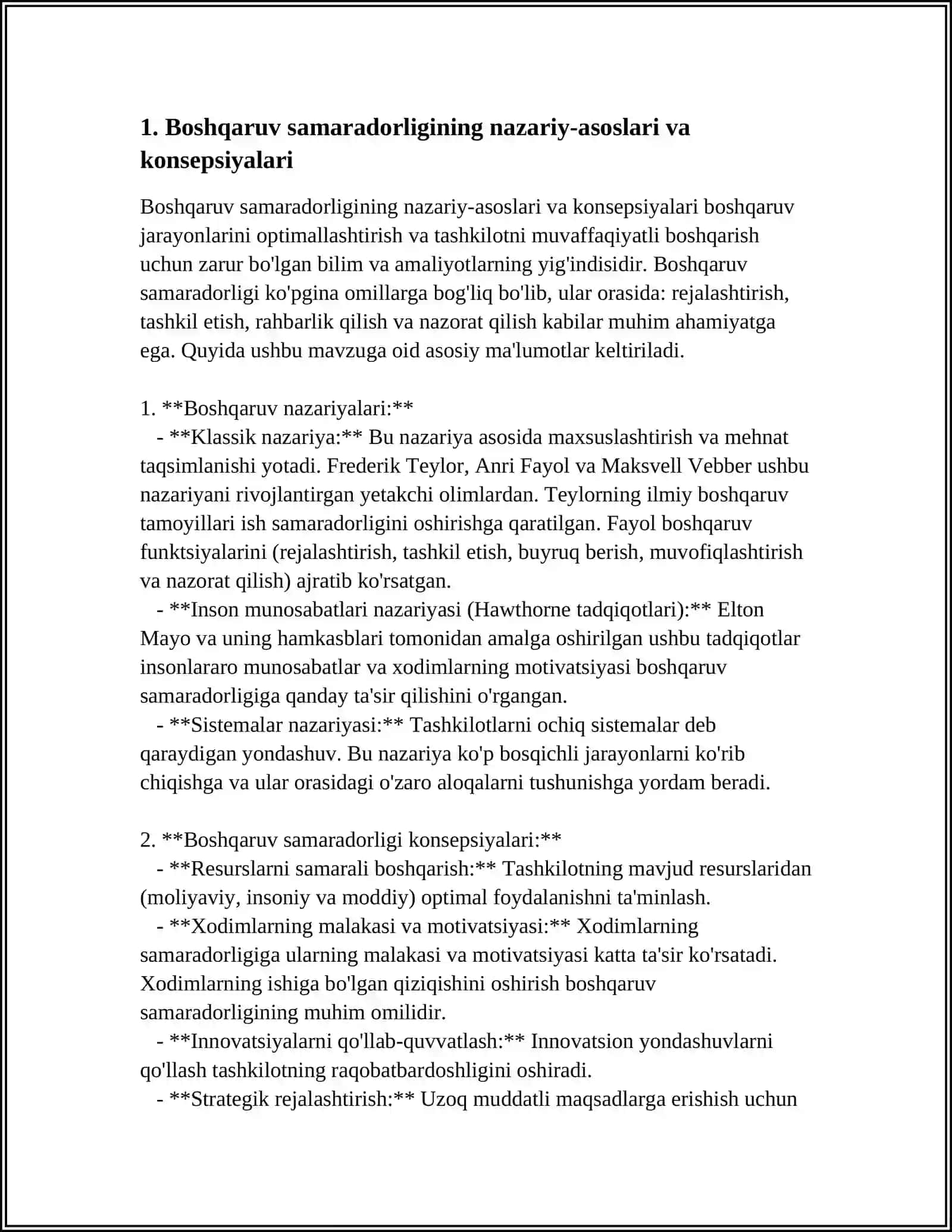 BOSHQARUV SAMARADORLIGIGA ILMIY-METODOLOGIK YONDASHUVLAR 4