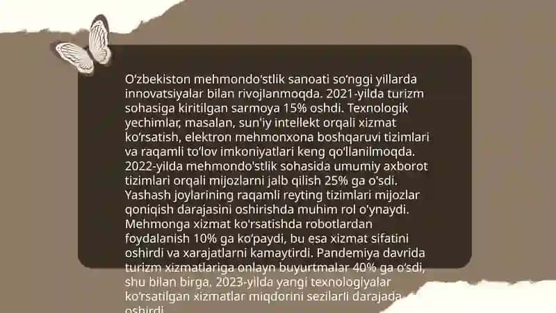 Mehmondo'stlik industriyasi tarixiy rivojlanishi 4