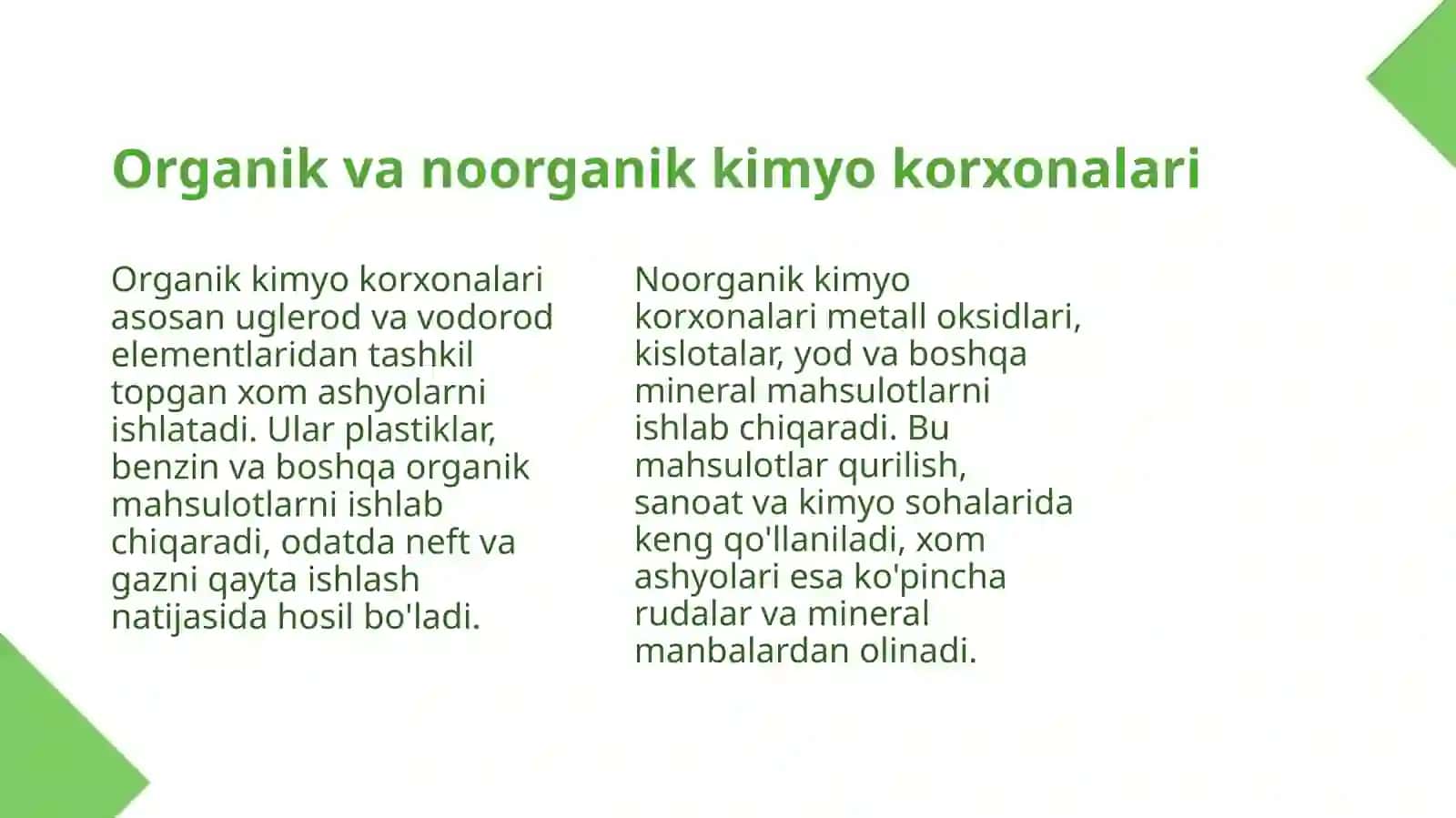 Kimyoviy ishlab chiqarish korxonalar haqida 4