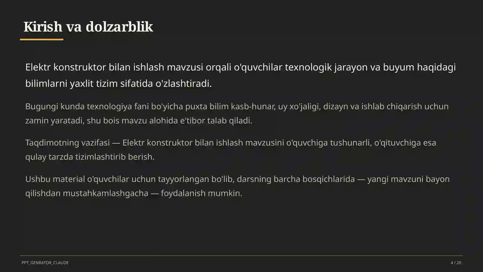 Elektr konstruktor bilan ishlash (4-sinf) 4