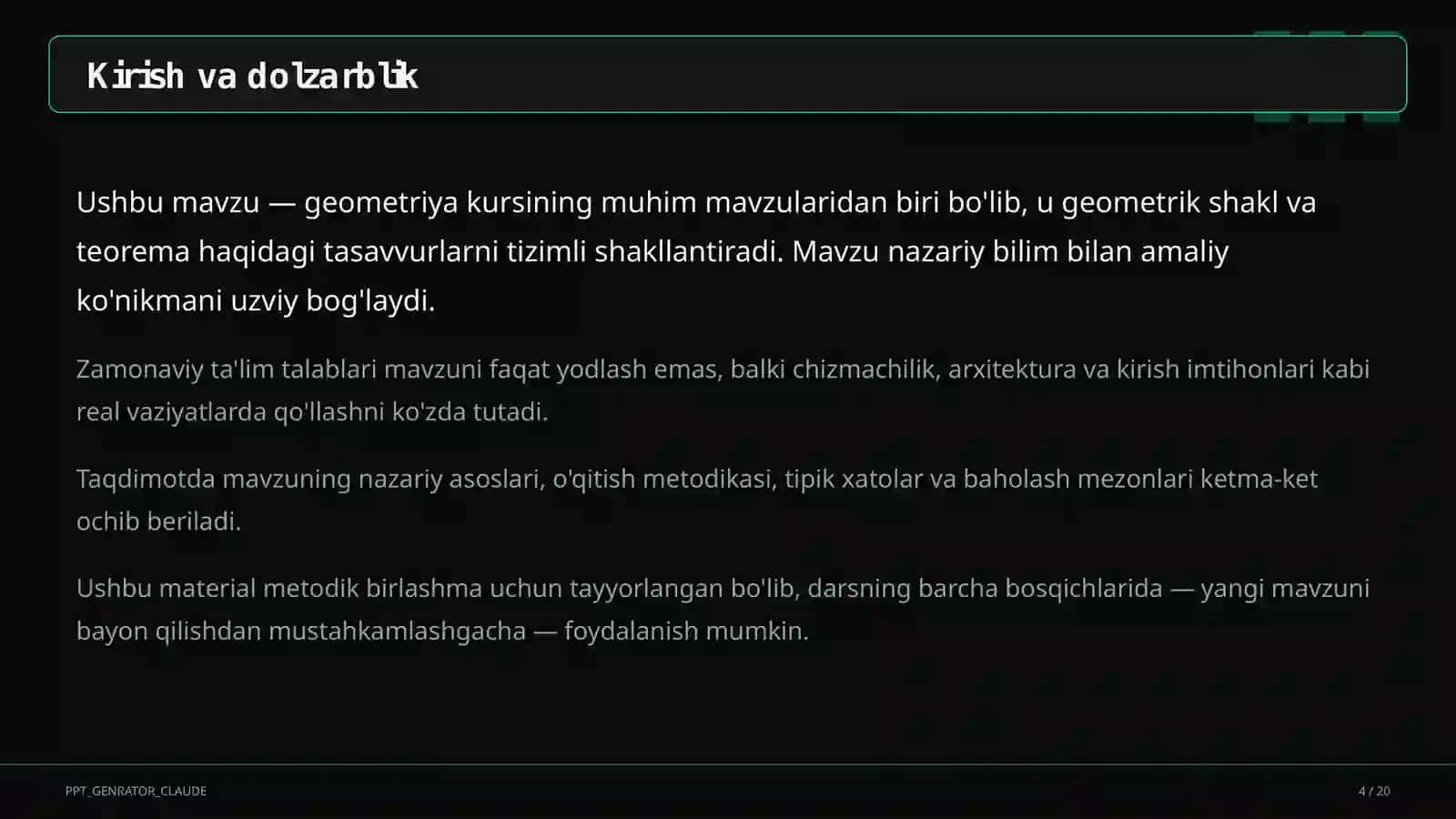 To'g'ri burchakli uchburchakda trigonometrik nisbatlar (8-sinf) 4