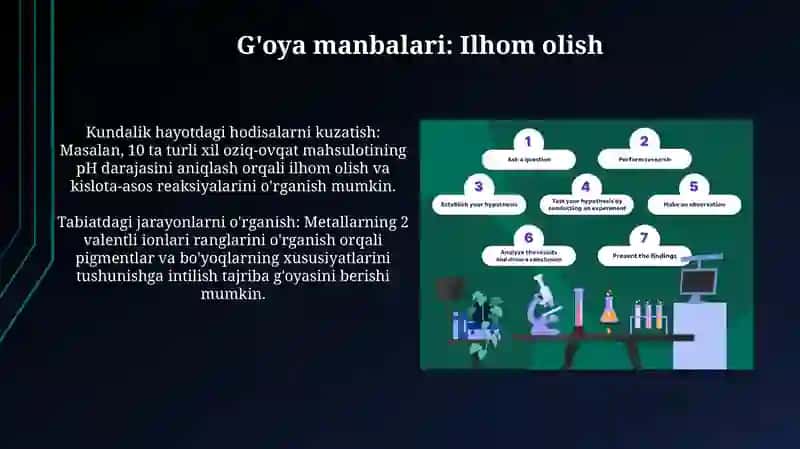 Qiziqarli kimyoviy tajribalar o'tkazish uslubiyati 4