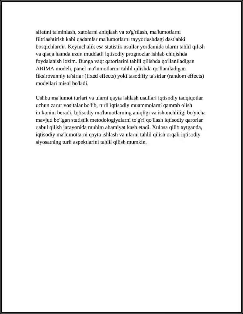 IQTISODIY MA'LUMOTLARNING STATISTIK TABIATI 4