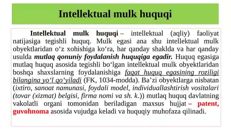 Intellektual mulkni himoya qilishning kollizion masalalari 4
