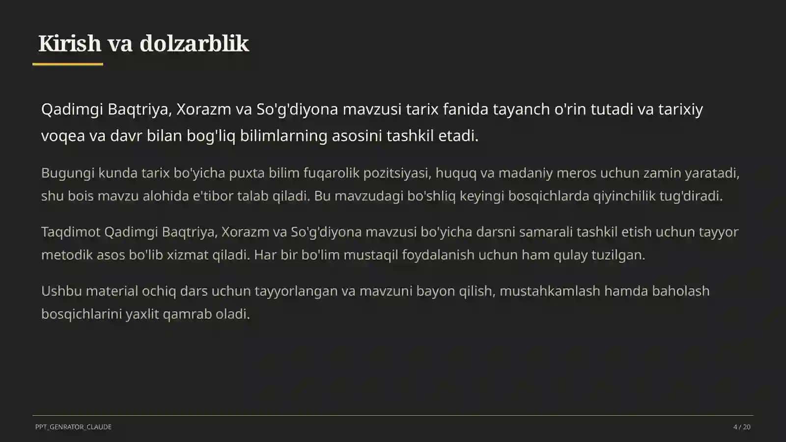 Qadimgi Baqtriya, Xorazm va So'g'diyona (6-sinf) 4