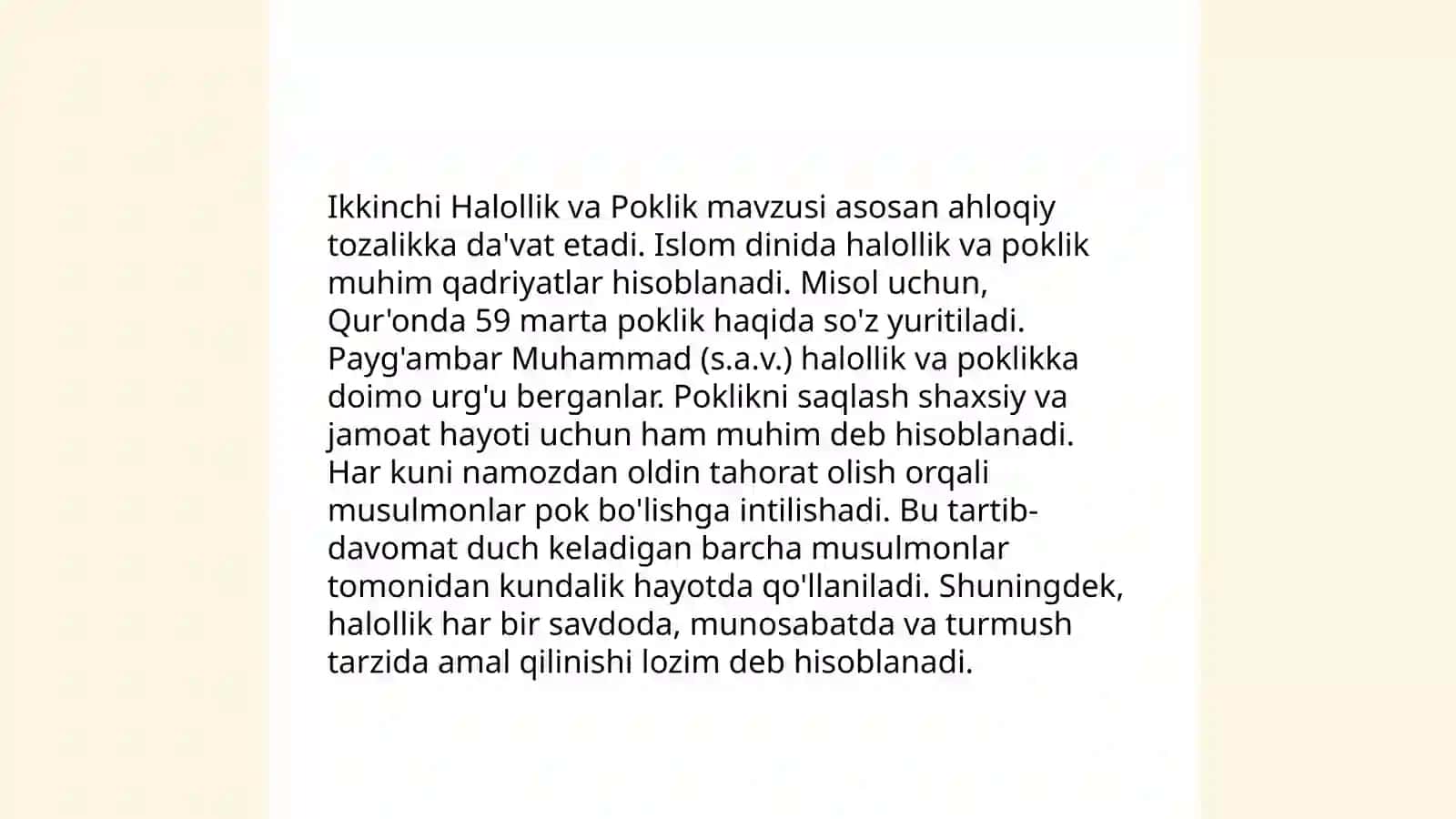 "Mahbub ul-qulub"dan ma'ruza 4
