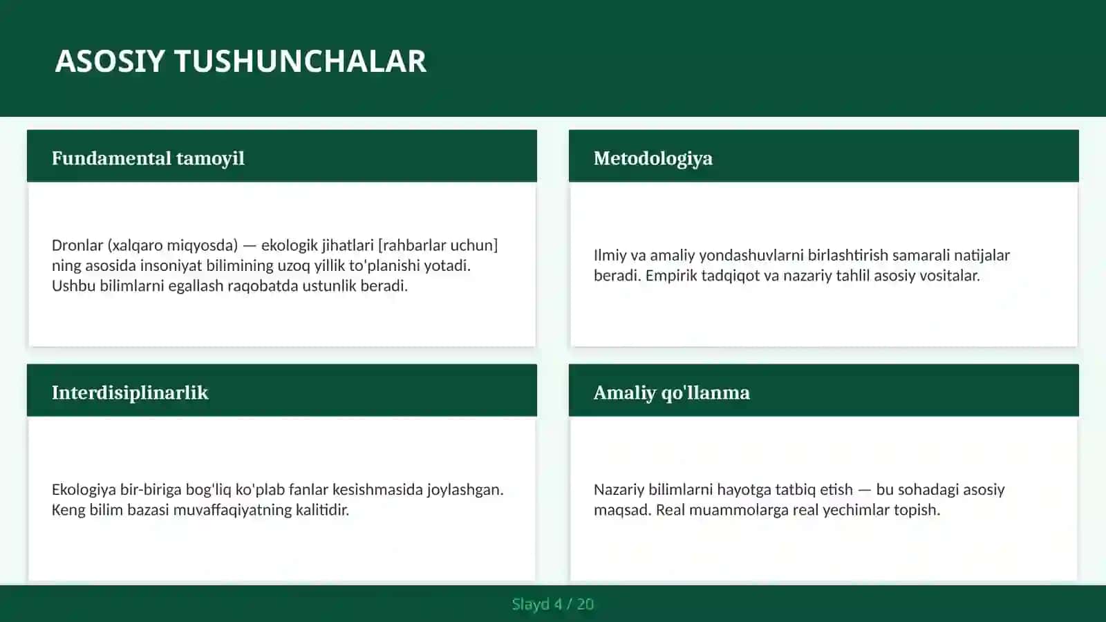 DRONLAR (XALQARO MIQYOSDA) — EKOLOGIK JIHATLARI [RAHBARLAR UCHUN] 4